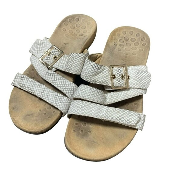 Vionic Women’s Skylar Adjustable Slide Snakeskin Sandals Size 6 - Picture 3 of 10
